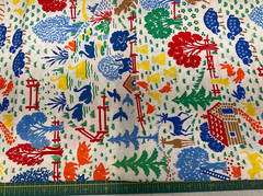 GENERAL FABRICS – SCENIC COUNTRY FARM, 44″ W– 1 1/8 YARDS