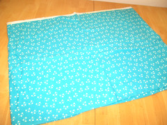 New JoAnn Fabrics Teal Blue White Mini Floral Flannel Fabric Material 1yd & 30″