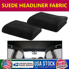 3MM Black Suede Headliner Fabric 2*60″x80″ Foam Backed for Car Inner Roof Repair