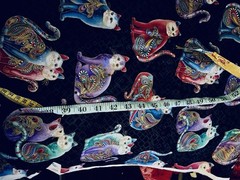 Large Scale Rainbow Cat i Tude II #7559M Ann Lauer Grizzly Gulch Benartex BTFQ