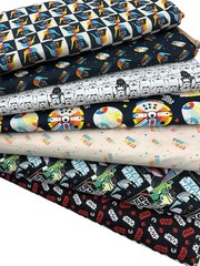 Star Wars Choice of 6 themes All Cotton fabrics sold by the yard, 45 inches wide