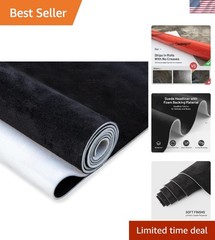 36″x60″ Black Suede Headliner Material – Foam Backed for Cars, Trucks, and RVs