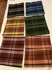(6) 11”x12” & (6) 14”x15” Striped Upholstery Fabric 100% Cotton.