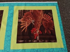 Farm Animals Panel FreeSpirit Lamb Rooster Horse Bull Pig Donkey Lime