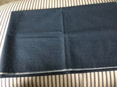 17.5 “ x36 “ Cotton QUILTING SEWING FABRIC denim blue/med blue