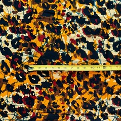 African Fabric/ Ankara – Brown, Orange ‘Crazy, Sexy, Cool’, YARD or WHOLESALE