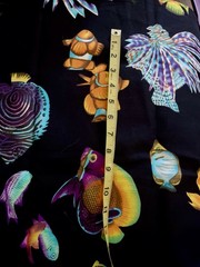 VTG Brigh Multicolored Tropical Fish on Black by Springs Industries BTHY