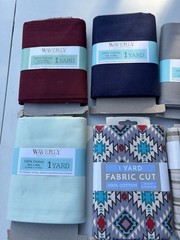 8 Piece Bundle- 5 Waverly -Packaged 100% Cotton 1 Yard Fabric 36” X 43″ Ea + 3