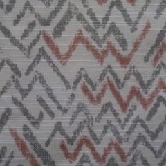Vtg Waverly Home Decor Fabric, Contemporary Gray Geometric Zig Zag 1.8 yds