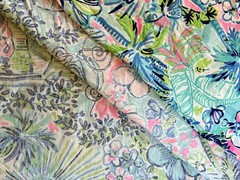 Lilly Pulitzer Pima Cotton Fabric Multi Lilly Loves Cinderella 1 yd (36″x 60”)