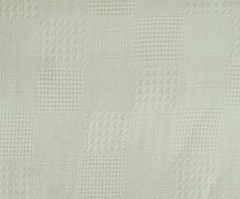 2+ Yards Light Weight Jacquard Textured Weave Ivory Rayon Blend Suiting RS284