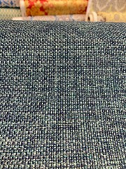 Chenille Performance Sampson Ocean Peacock Blue Upholstery Fabric by the yard