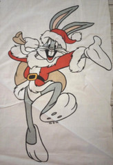 looney tunes bugs christmas fun fabric large print 16 x 10 inch 1pc