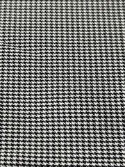 FINE GRAY & BLACK HOUNDSTOOTHE SUITING CLOTH FABRIC FINE COTTON 3 3/5 X 58″