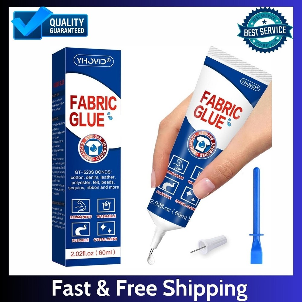 Fabric Glue for Clothing Permanent Washable, Liquid Stitch, Fabric Adhesive NEW!