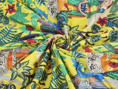 Hand Screen Printed 4 Yard 100%Cotton Fabric NO TARRIF CHARGES 100%✅ZK_332