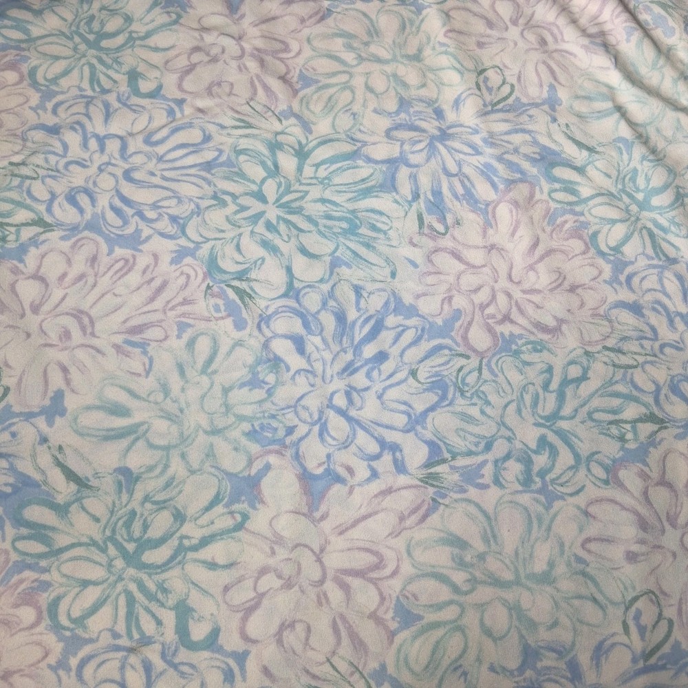 Scrap Fabric Knit Floral Vintage 136″ x 56″ Single Piece Only Quilt