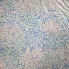 Scrap Fabric Knit Floral Vintage 136″ x 56″ Single Piece Only Quilt