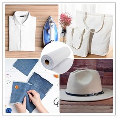 New Upgraded Heavy Weight White Iron-On Non-Woven Fusible Interfacing Heavy…