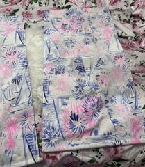 LILLY PULITZER Fabric Lot 2 Sea To Shining Sea 37”L x 19”W Canvas Panels 🩷💙