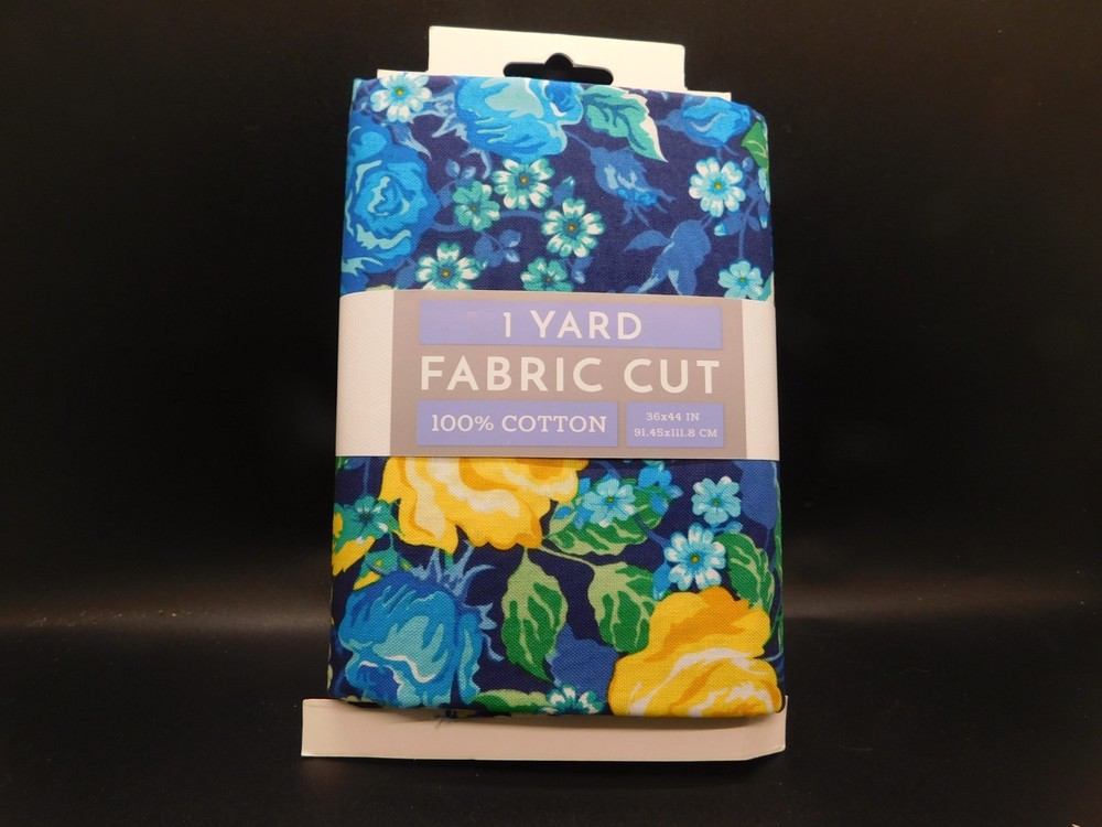 David Textiles 100% cotton 1 yard precut Floral 36 x 44in