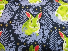Tula Pink Cotton Fabric 1 Fat Quarter Besties Hop to It Rabbit 18″ x 21