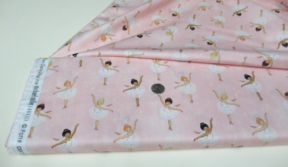 Michael Miller quilt-craft fabric BALLERINA CIRCLE SKIRT blush 2 yds (ddc-12590)