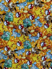100% cotton Pokemon, Pikachu Fabric 1yard 36″ x 54″,for Embroidery ,quilt..