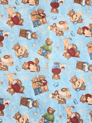 Teresa Kogut Fabric by SSI Furry Friends 100% Cotton 3 YDS by 42″W Bears Dog Cat