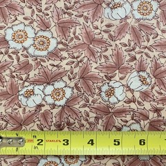 Mauve Pink Floral Lightweight Poly Cotton Blend Fabric 2 Pieces