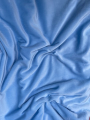 Light Blue Knit Velour Fabric – 60″ Wide – 1 1/2 Yard Remnant