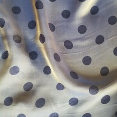Polka Dots on Iridescent Silk Chiffon – TWO COLORWAYS! Bronze/Navy, Teal/Wine