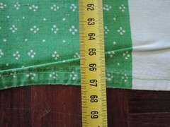 Marimekko MAIJA ISOLA ” MUIJA ” cotton fabric piece 137x67cm green x white