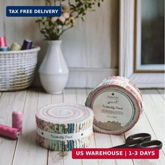 Tinyspool & Co.’s Twirlie Roll 40 Precut Quilting Fabric Strips for Quilting Sup
