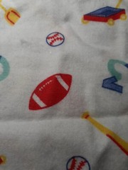 Cotton Flannel Sewing Fabric Juvenile Outdoor Sports Crafting Material 20″ x 44″