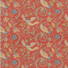 GP & J BAKER CURTAIN FABRIC DESIGN DESIGN Royal Court 6.5 METRES RED LINEN BLEND