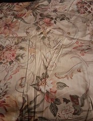 Floral On Beige Egyptian Cotton Fabric 34″ X 45″