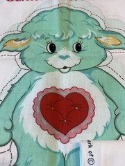 VTG Care Bear Cousins Fabric Pillow Panels 3 Care Bears Cut Sew Rare 1985