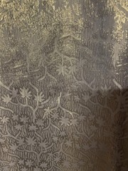 Luxury Silk Gold Lurex Brocade Champagne Tree Motif Fabric By The Yard 44″ Wide