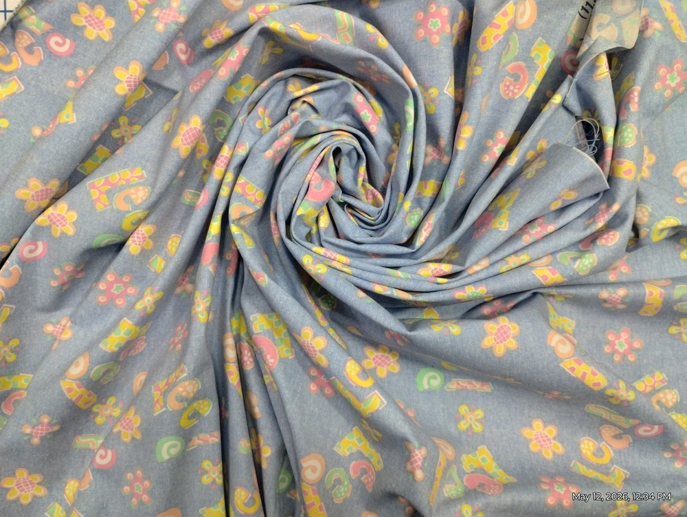 Vintage deadstock/Mid-weight Cotton Broadcloth Fabric/Cone Mills/NOS/BTY
