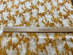 Marshall Dry Goods Angels On Gold reeligious Cotton Fabric 2 Pieces each 2.5 Yds