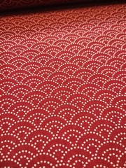 Rosso Onde Digitalmente Stampato Giapponesi Importato Tradizionale Imbottitura
