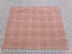 Vtg Chenille Bedspread Fabric 14×19″ Blush Pink Starburst Quilt Material