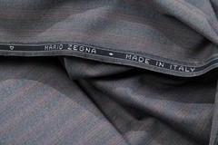 Vintage Mario Zegna Fabric 2.6m 100% Wool Made in Italy Red Stripe
