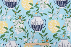 3/4 Yard Cut P Kaufmann Blossom and Vessels in Bliss Home Decor Fabric