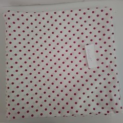 Fabric Remnant Material 60×108″ Fuschia Pink Polka Dot On White Piece Polyester