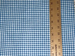 By 1/2+ Yd Vintage Blue and White Plaid Check Cotton Fabric BTHY 22″ X 44″