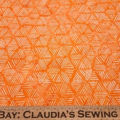 Spectrum BTY Banyan Batiks Orange Off-White Geometric