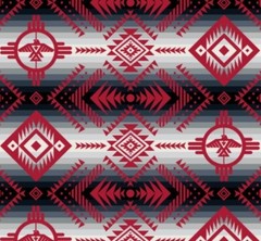 Elizabeth Studio Cherry Red Thunderbird Tucson Cotton Quilt Fabric by the Yard