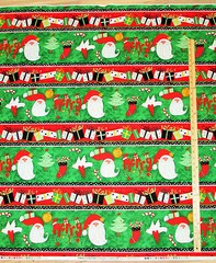 Happy Holly Days Repeating Stripe Christmas Fabric 26″ x 42″ #68049